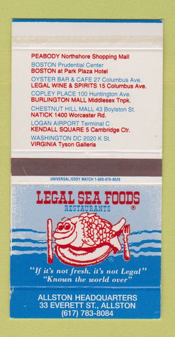 Matchbox - Legal Seafood Washington DC Boston MA