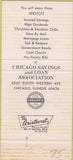 Matchbook Cover - Chicago Saving and Loan Chicago IL 30 Strike