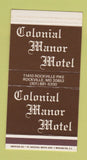 Matchbox - Colonial Manor Motel Rockville MD