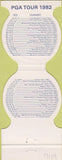 Matchbook Cover - Pga Golf Tour 1982 Contour
