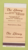 Matchbox - The Library Restaurant Charlotte NC Myrtle Beach SC WEAR