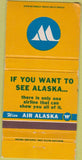 Matchbook Cover - Air Alaska WEAR 30 Strike