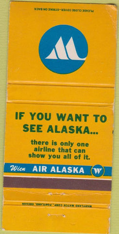 Matchbook Cover - Air Alaska WEAR 30 Strike