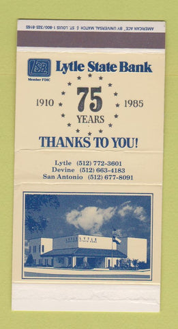 Matchbox - Lytle State Bank Devine San Antonio TX 1985