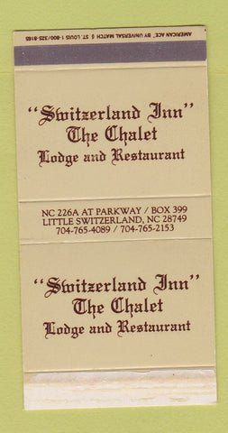 Matchbox - Switzerland Inn The Chalet Lodge Little Switzerland NC