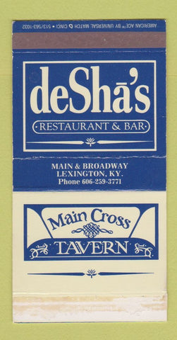 Matchbox - DeSha's Restaurant Lexington KY Main Cross Tavern