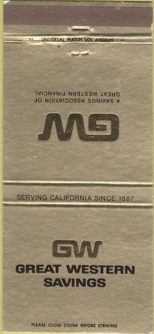 Matchbook Cover - Great Western Savings California Chain 30 Strike
