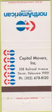 Matchbook Cover - North American Van Lines Dover DE trucking 30 Strike