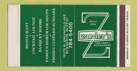 Matchbox - Zarder's Restaurant New Berlin WI