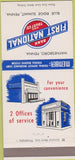 Matchbook Cover - First National Bank Blue Ridge Summit PA 30 Strike