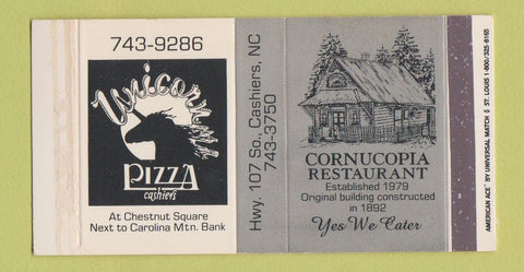 Matchbox - Unicorn Pizza Cornucopia Restaurant Cashiers NC