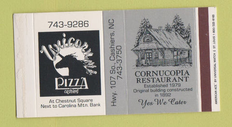 Matchbox - Unicorn Pizza Cornucopia Restaurant Cashiers NC