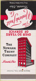 Matchbook Cover - Newark Trust Co OH 30 Strike