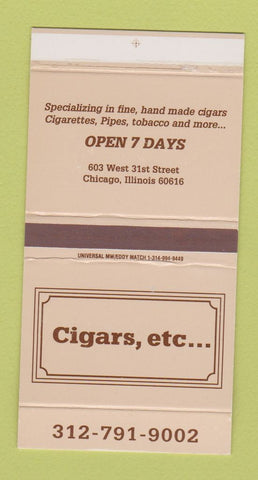 Matchbox - Cigars Ect Tobacco Chicago IL