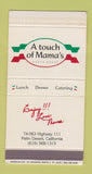 Matchbox - A Touch of Mama's Pasta House Palm Desert CA
