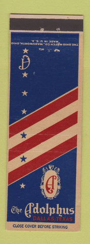 Matchbook Cover - Adolphus Hotel Dallas TX