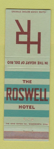 Matchbook Cover - Roswell Hotel Del Rio TX