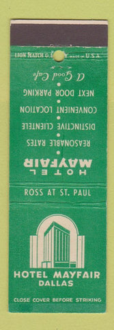 Matchbook Cover - Hotel Mayfair Dallas TX