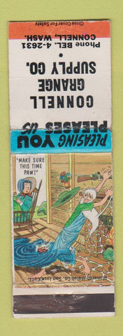 Matchbook Cover - Connell Grange Supply Connell WA hillbilly WEAR