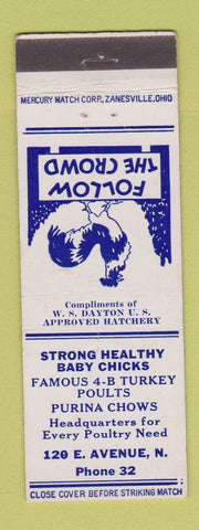 Matchbook Cover - Strong Baby Chicks Purina Chows