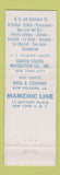 Matchbook Cover - Marina Mercante Nicaraguense Shipping Mamenic WEAR