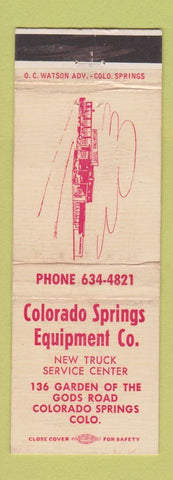 Matchbook Cover - Colorado Springs Equipment Truck Service WEAR