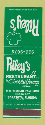 Matchbook Cover - Riley's Restaurant Sarasota FL