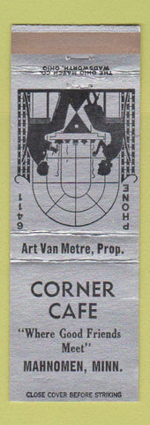 Matchbook Cover - Corner Cafe Mahnomen MN