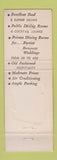 Matchbook Cover - Golden Horse Inn Gassert's Trevose PA