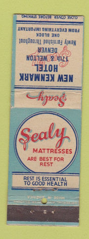 Matchbook Cover - Sealy Mattresses New Kenmark Hotel Denver Colorado WEAR