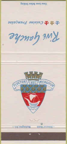 Matchbook Cover - Rive Gauche French Food Washington DC Georgetown 30 Strike