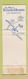 Matchbook Cover - Del Webb's Towne House San Francisco CA WEAR