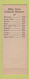 Matchbook Cover - Blue and White Auto Court motel Kalispell MT