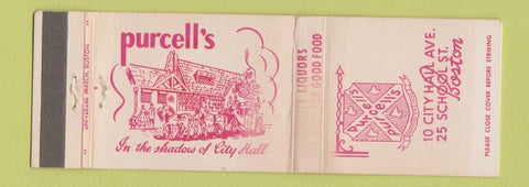 Matchbook Cover - Purcell's Restaurant Boston MA WORN