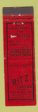 Matchbook Cover - Ritz Tavern New York City Midget WEAR