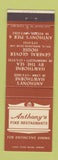 Matchbook Cover - Anthony's Restaurants Lynn Swampscott Boston MA