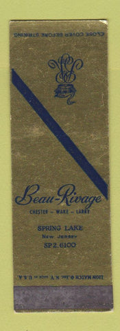 Matchbook Cover - Beau Rivage Spring Lake NJ SAMPLE WEAR