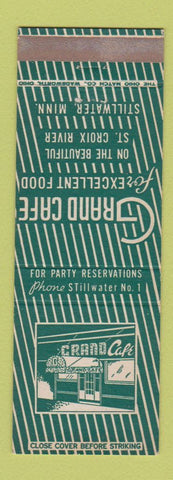 Matchbook Cover - Grand Cafe Stillwater MN