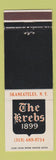 Matchbook Cover - Krebs Skaneateles NY