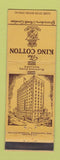 Matchbook Cover - King Cotton Hotel Greensboro NC
