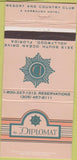 Matchbook Cover - The Diplomat Hollywood FL 30 Strike