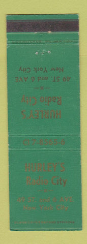 Matchbook Cover - Hurley's Radio City New York City