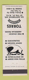 Matchbook Cover - Torres Restaurant New York City