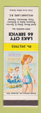 Matchbook Cover - Lake City 66 oil gas Williams Lake BC hillbilly