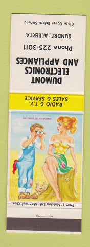 Matchbook Cover - Dumont Electronics Appliances Sundre AB hillbilly