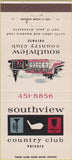 Matchbook Cover - Southview Country Club West St Paul MN 30 Strike