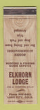 Matchbook Cover - Elkhorn Lodge Lake City Colorado WEAR