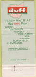 Matchbook Cover - Duff Truck Lines Akron Toledo OH Lima WEAR 30 Strike