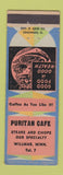 Matchbook Cover - Puritan Cafe Willmar MN