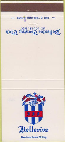Matchbook Cover - Bellerive Country Club St Louis MO 30 Strike